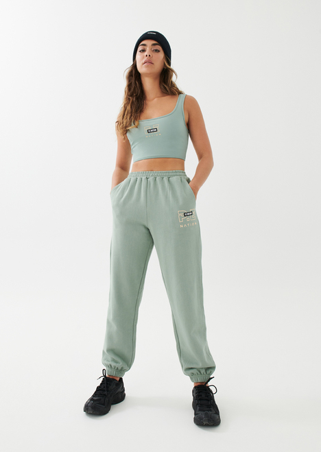 Grand Stand Trackpant in Iceberg Green